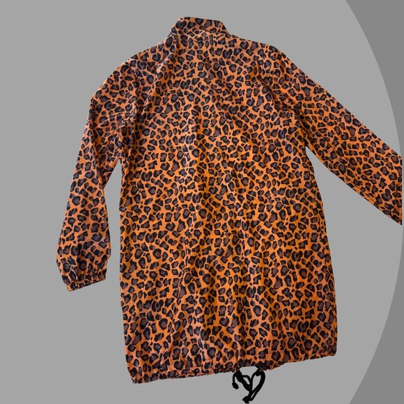 HalfHeart Women's Cheetah Print Zip Up Windbreak Jacket, Size Small - Picture 2 of 6